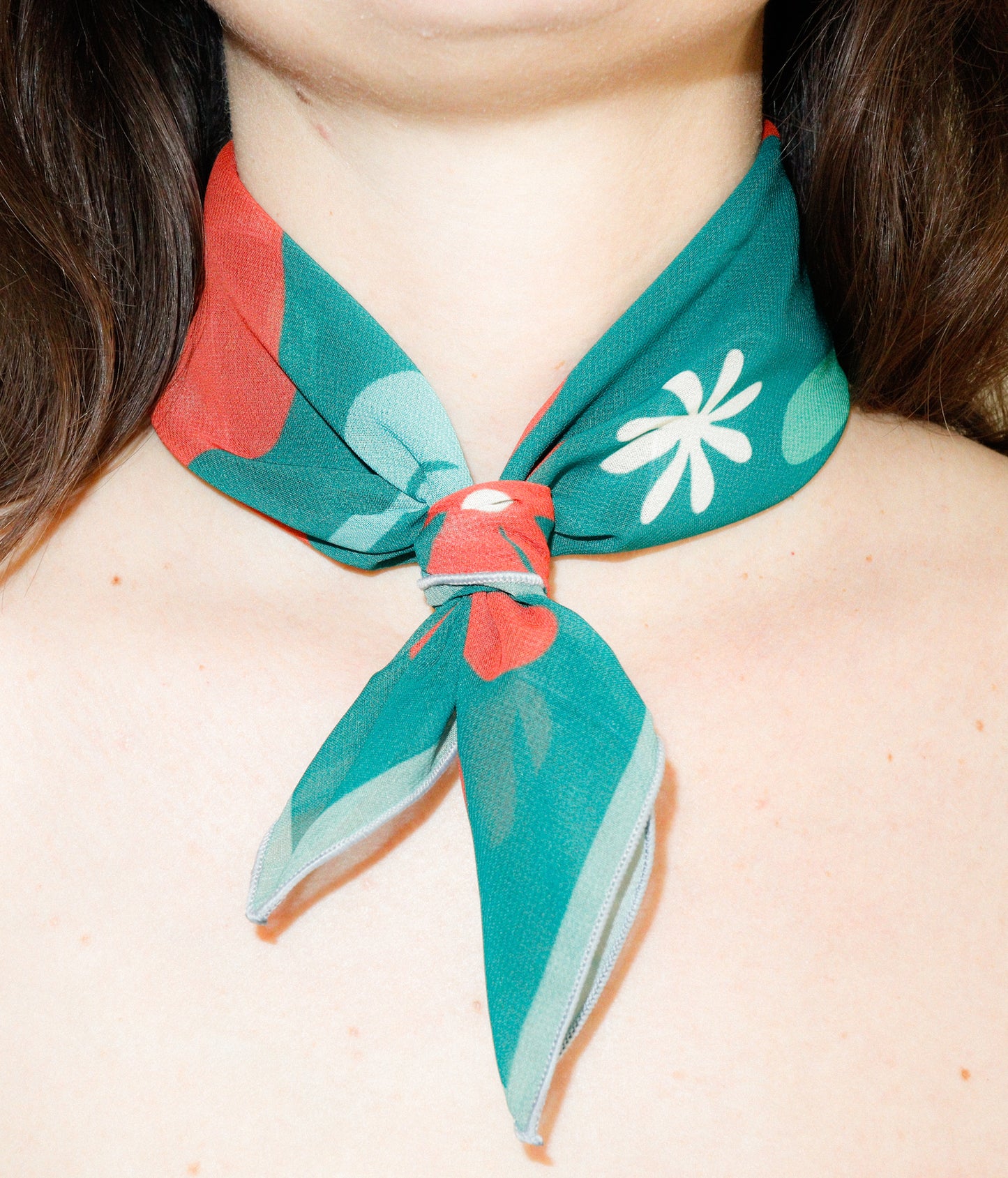 Foulard Jardin Vert - Chiffon