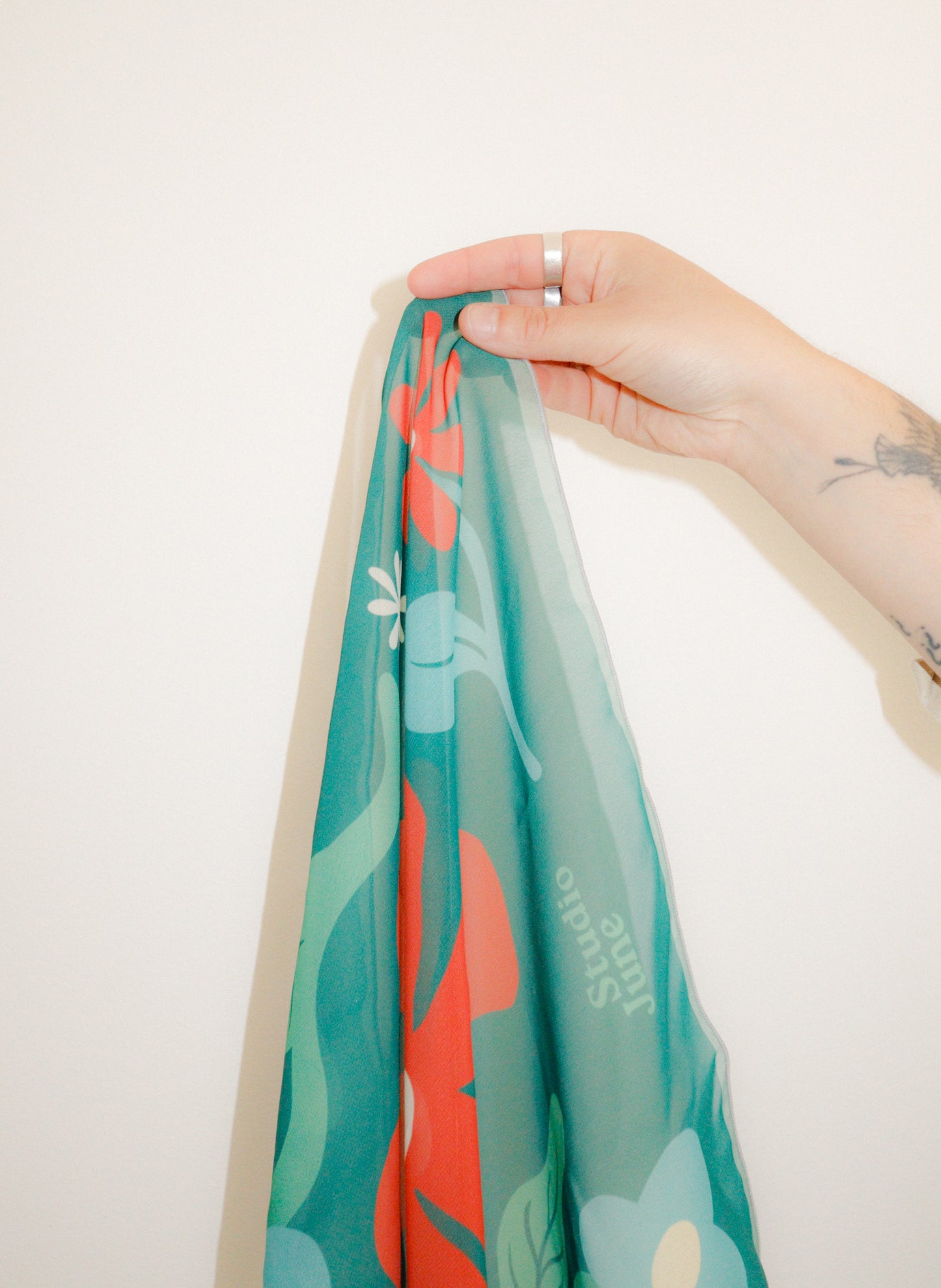 Foulard Jardin Vert - Chiffon