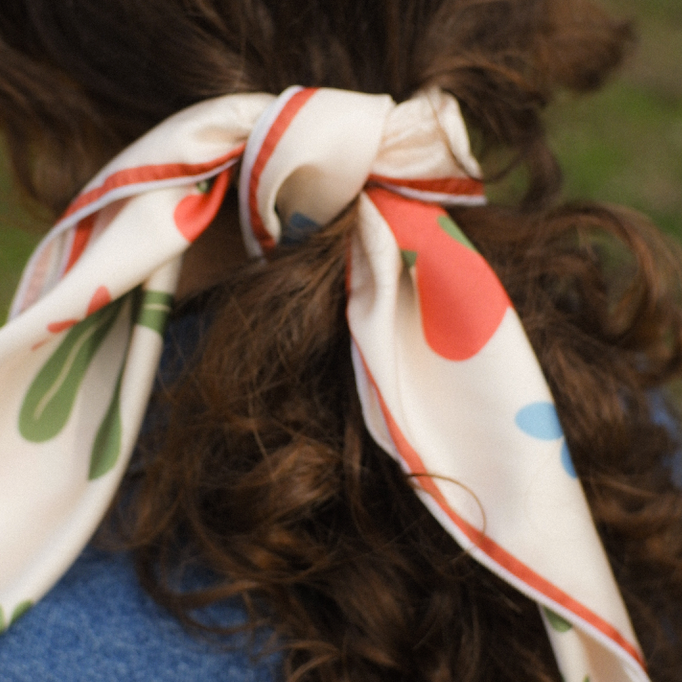 Foulard Bouquet Coloré - Satiné